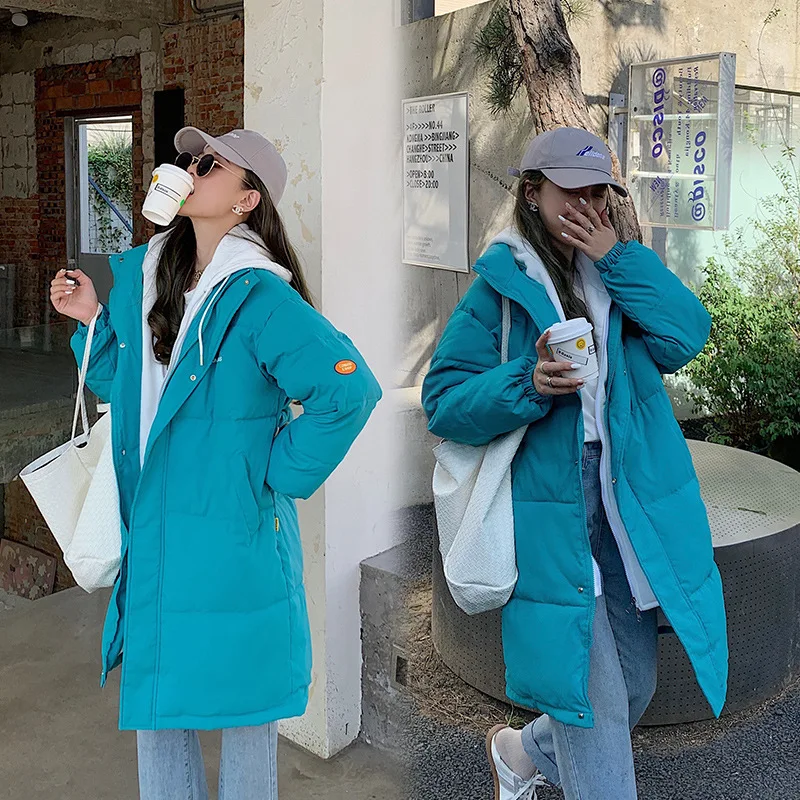 2023 New Parkas Women Winter Jacket Snow Wear Long Coat Hooded Warm Parka Female Hooded Cotton Padded Jackets Outwear