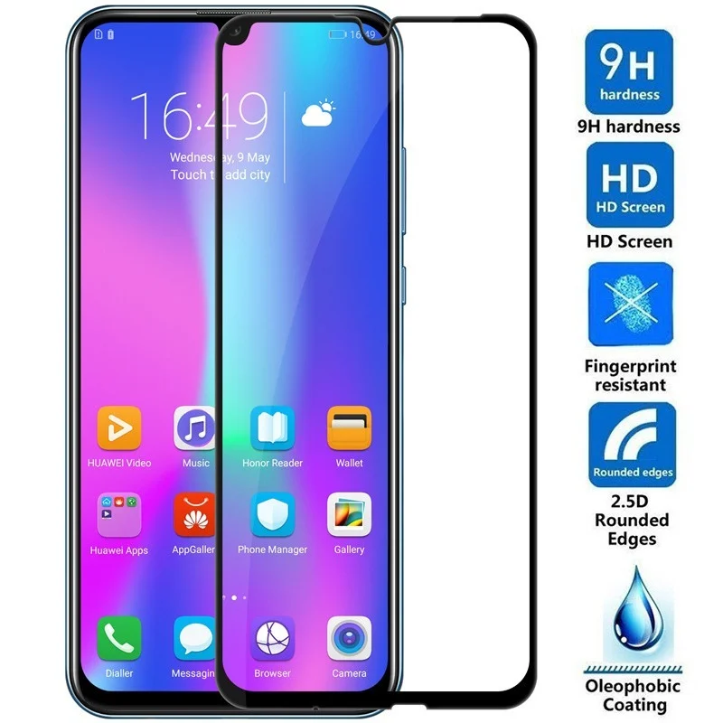 Закаленное стекло 9D для Huawei Honor 9 10 20 Lite 10i 20i 20s Защитное экрана 9X 8X 8S 8A - купить по