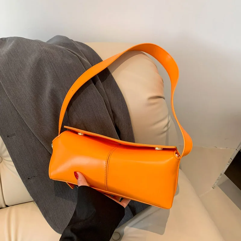 

Shoulder Bag for Women Pu Leather Handbags Wide Shoulder Strip Women Underarm Bag European&American Style Vintage Retro Tote Bag