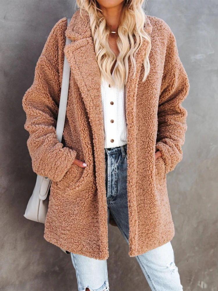 

Jackets for Women New In Fashion Warm Coats Lapel Length Top Elegant Temperament Women's Clothing Especially Women for Winter