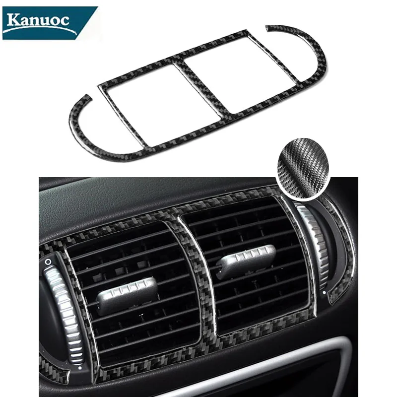 

Car Styling Interior Accessories For Porsche Cayenne Sport SUV 2003-2010 Rear Central Air Vent Stickers Carbon Fiber Trim Strip
