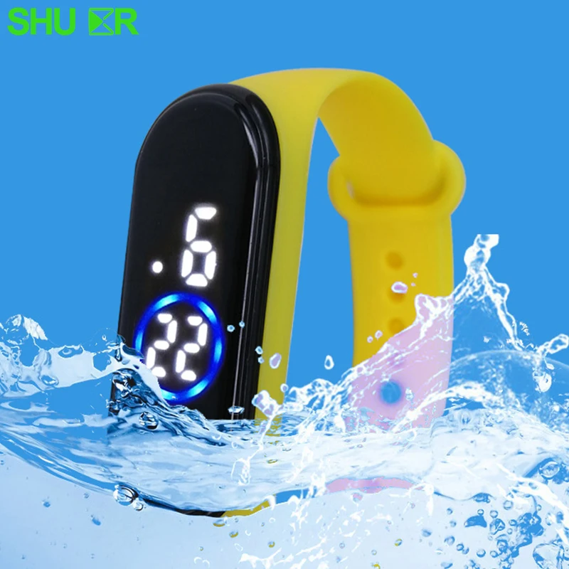 Children WristWatch For Boys Kids Sport Waterproof Digital Watches  Fashion Colouful Silicone Strap Led Teen Girl Gift Clock New