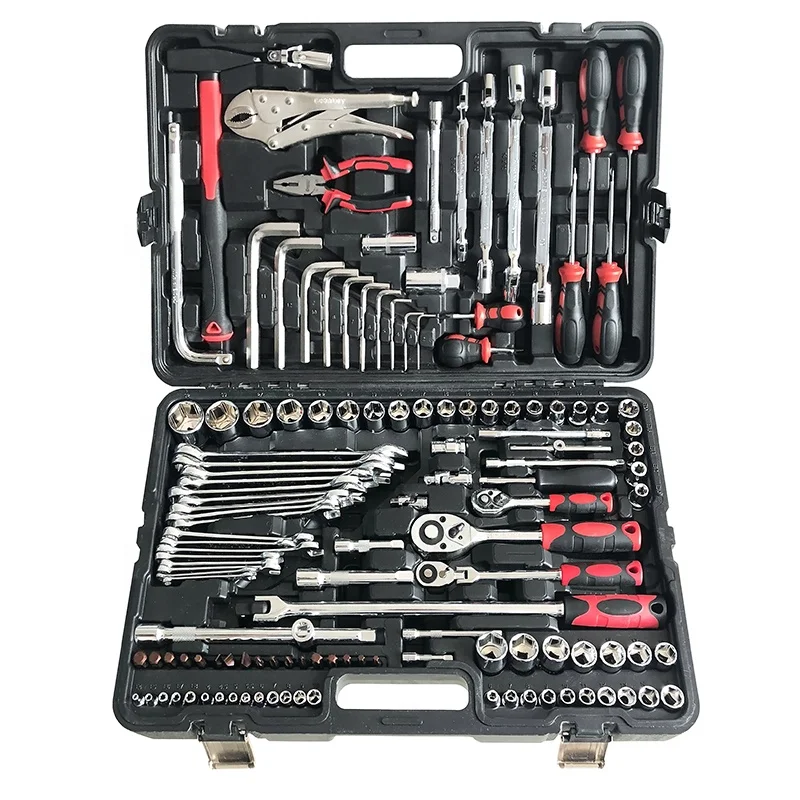 

GoodKing 129 piece 1/2,3/8,1/4 Inch Drive Mechanic's Tool Kit With Quick Release Ratchet Wrench Socket Set In Portable Case