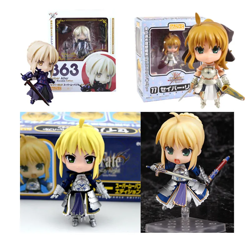 

Nendoroid 121 77 363 Fate Stay Night Saber Lily Darkness Female knight Action Figure Model Toy