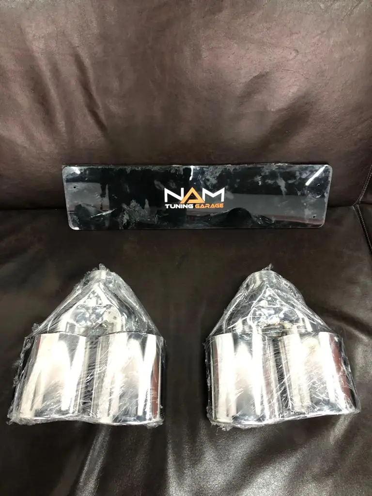 Для Mercedes C W204 C63 стиль двойной наконечник выхлопной системы выхлопная труба из