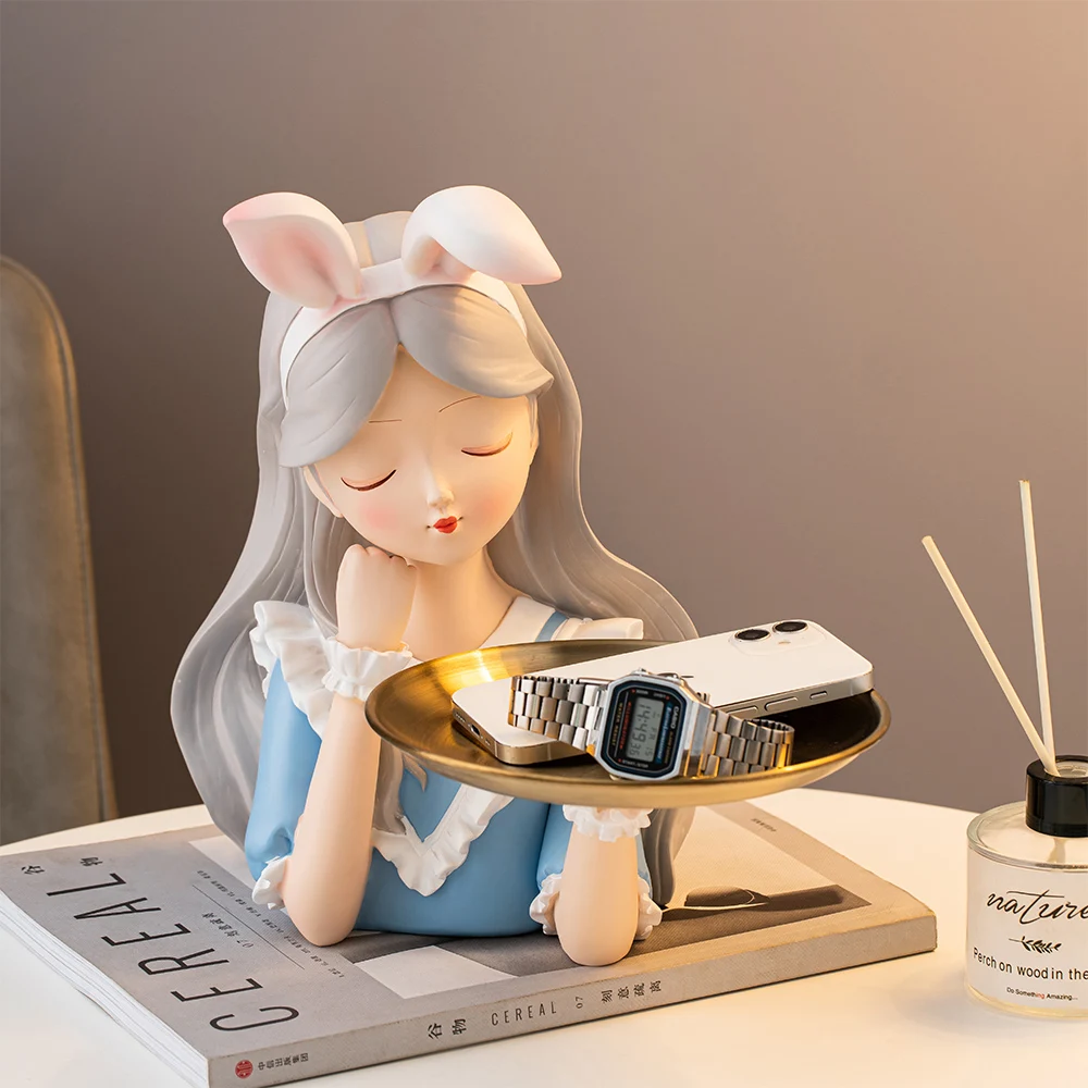 

Скандинавская искусственная коробка для хранения, статуя из смолы, украшение для дома, Европейский Декор, украшение для гостиной, аксессуар...