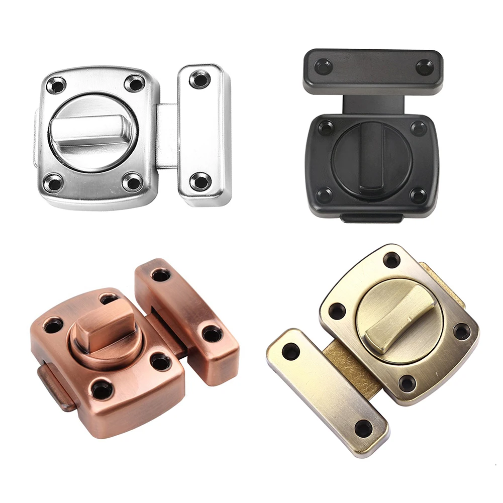 

Door Lock Metal Hook Latch Lock Toilet Doors Right Angle Sliding Gate Lock Zinc Alloy Spring Button Lock Car Buckle Hardware