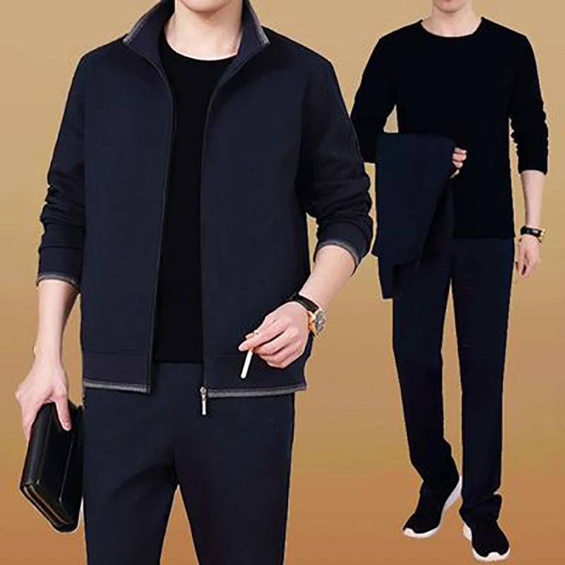 Tracksuits Men Polyester Sweatshirt Sports 2021 Autumn Winter Gyms Spring Jacket Pants Casual Men's Tracksuit Sportswear Fitness