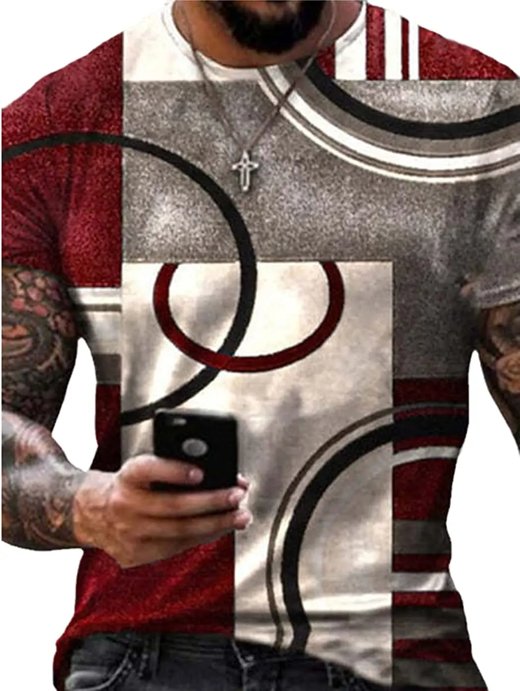 

Men's 3D Printed T-Shirt Fashion Fun Tees 3D Graphic Casual Short Sleeve Summer Crew Neck Top