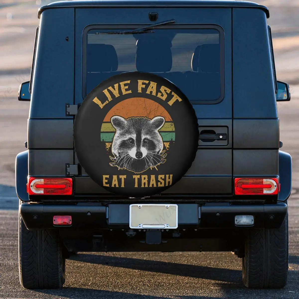 Ретро Live Fast Eat Trash Raccoon запасное колесо чехол для Jeep Mitsubishi Pajero Racoon автомобильные