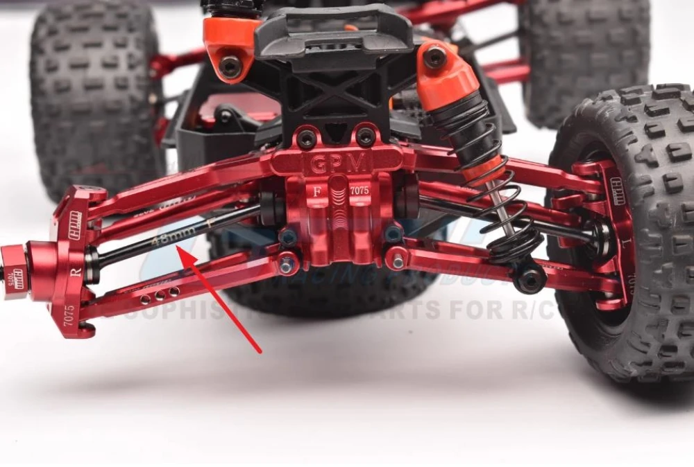 Стальной приводной вал и адаптеры подходят для Arrma Granite Grom Mega 380 матовый 4X4 Monster Truck