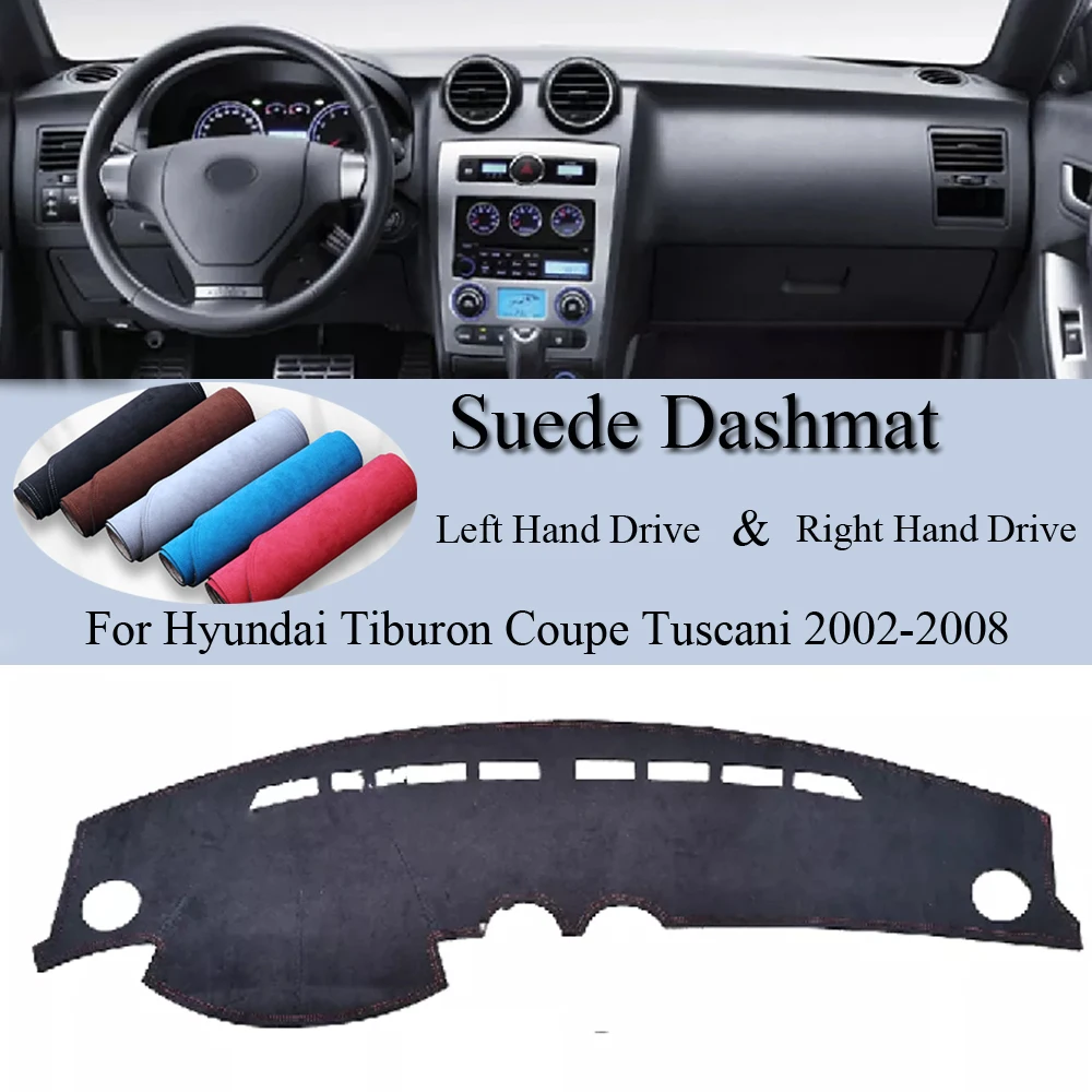 

For Hyundai Tiburon Coupe Tuscani 2002 2003 2004-2008 Suede Leather Dashmat Dash Mat Cover Dashboard Pad Carpet Car Accessory