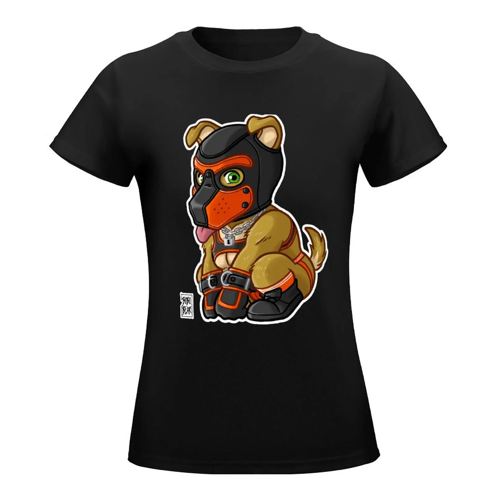 Футболка из серии Щенок оранжевая Маска BEARZOO винтажная одежда Женская