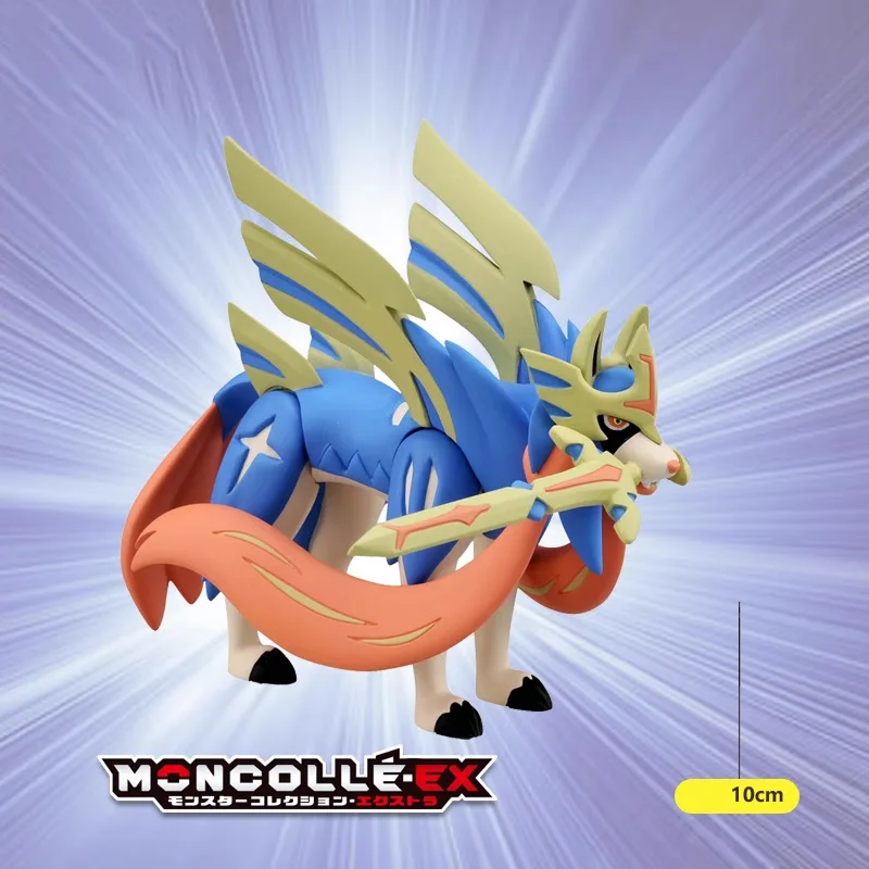 

TOMY Pokemon Figure Kawaii Creativity Medium Delicate Elf Zacian Anime Model Doll Boy Toy Car Desktop Decor Collect Child Gift