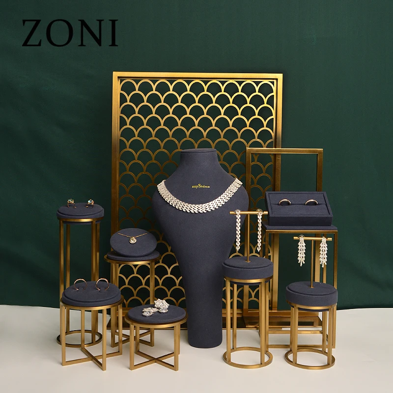 

Jewelry Display Stand Props Accessories Window Show Metal Necklace Holder Earring Organizer Pendant Rack Jewellery Exhibitors