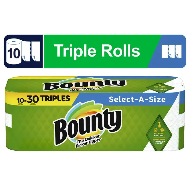 

Paper Towels, 10 Triple Rolls, White