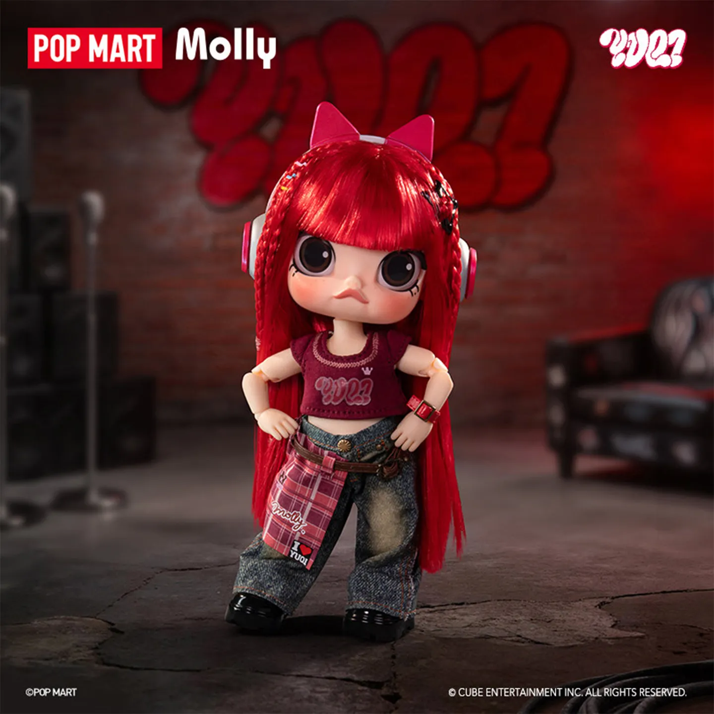 Фото Оригинальная коллекционная фигурка POP MART MOLLY × YUQI Series 1/8, подвижная кукла-игрушка, сюрприз-бокс, подарок для девочек №1