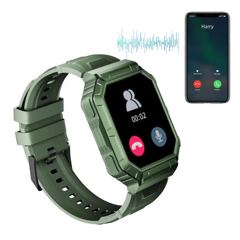 

Waterproof Smartwatch 52 Sports Modes Blood Pressure Temperature Watch With Pedometer GPS Assistant For 1.86 In HD Display