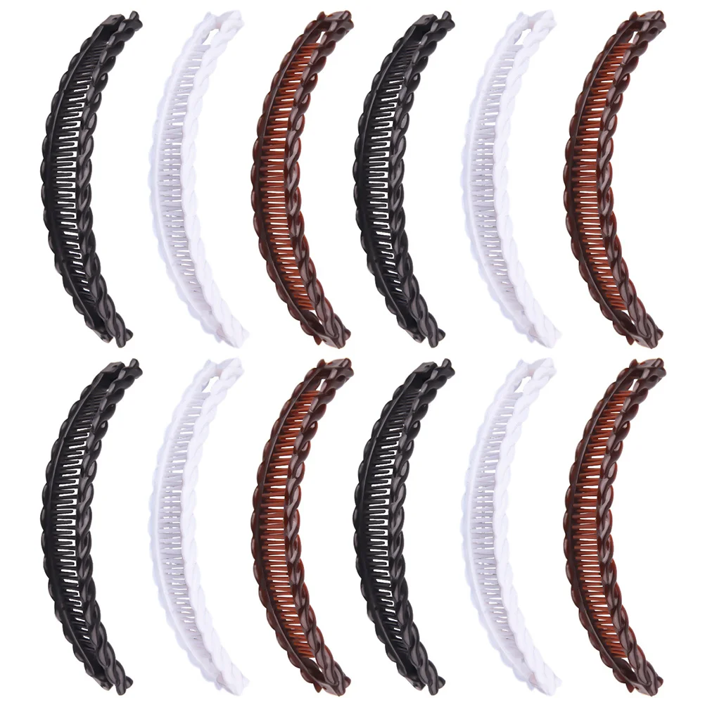 

12pcs Hair Comb Clips Banana Combs Banana Clips Lady Updos Hair Accessories