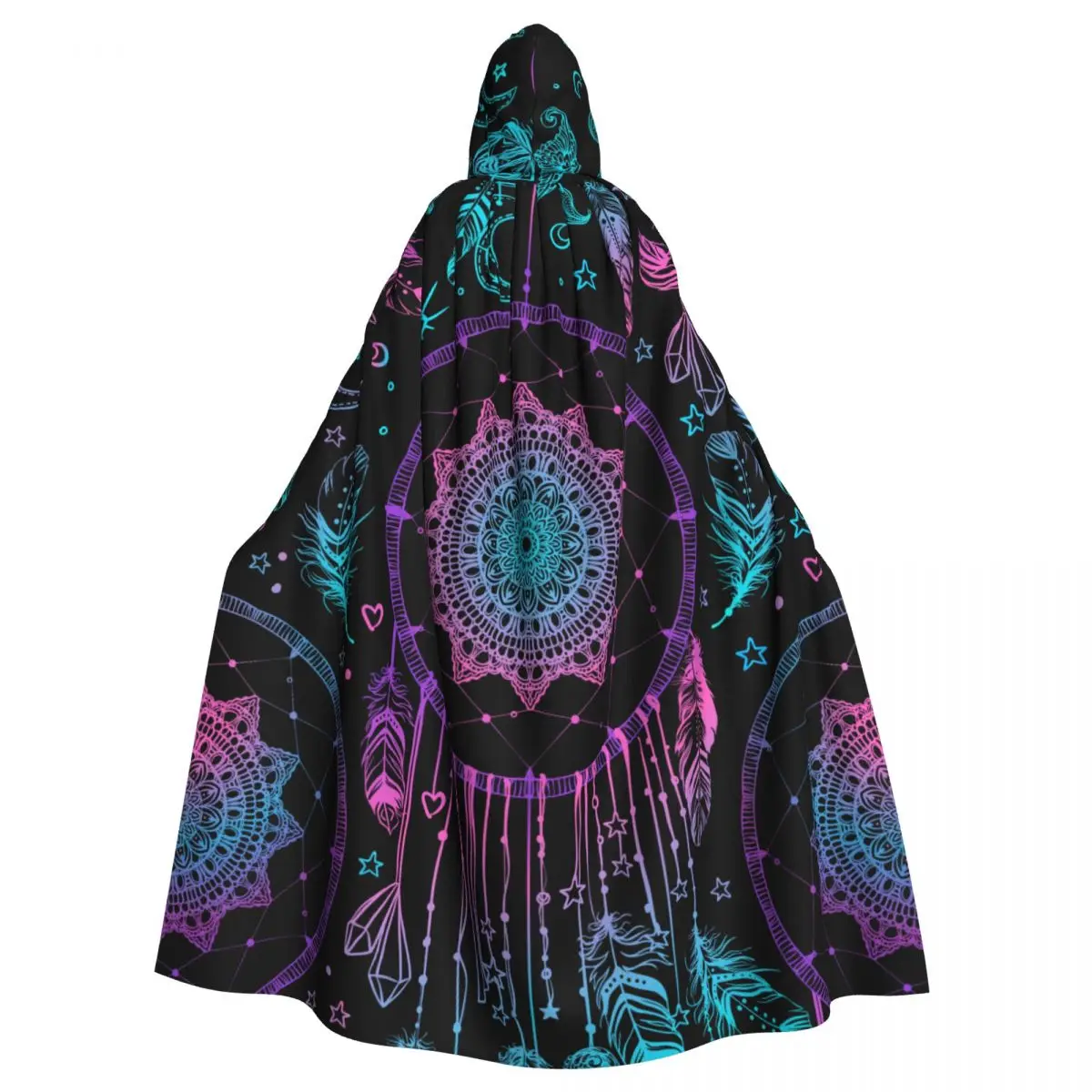 

Длинная накидка в этническом стиле Бохо Ловец снов плащ с капюшоном Пальто осенние толстовки