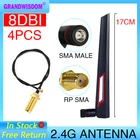 4 шт., 2,4G антенна 8dbi sma, Wi-Fi, 2,4 ГГц