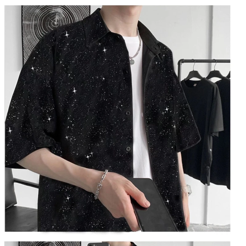 Men's Solid Color Shirts 2022 Summer Fashion Korean Style Men Short Sleeve Shirt Casual Harajuku Oversize Tops Male Clothing E22