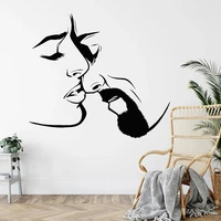 wall stickers adult couple in love kisses romance decal loving couple bedroom decor design murals removable vinyl poster dw13531