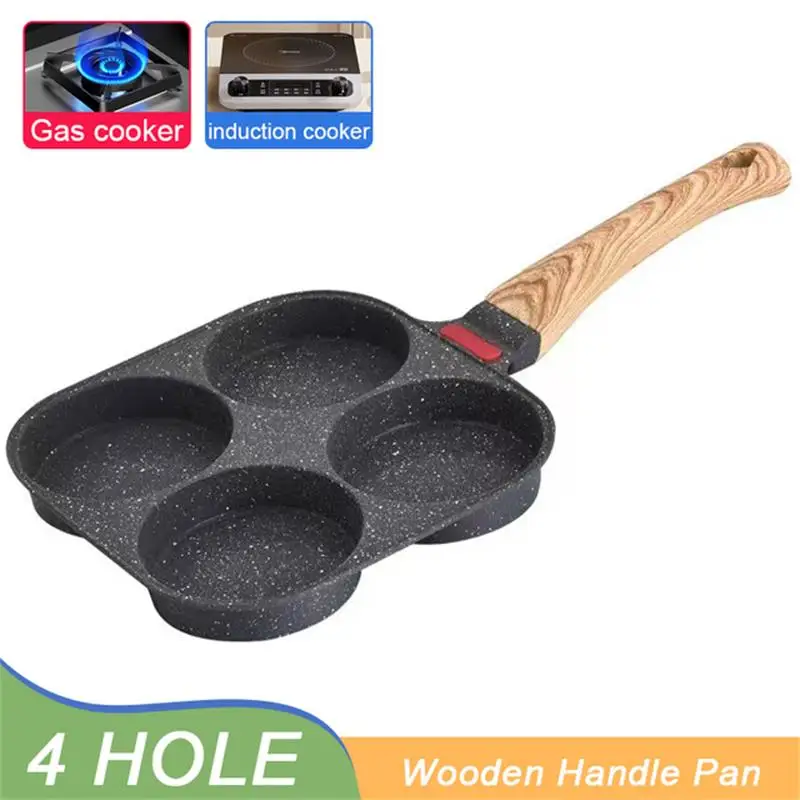 

Egg Oven 4 Holes Non-Stick Induction Pancake Stove Kitchen Fryer Kitchen Utensils Pancake Pan for Eggs Four Hole Frying Pan