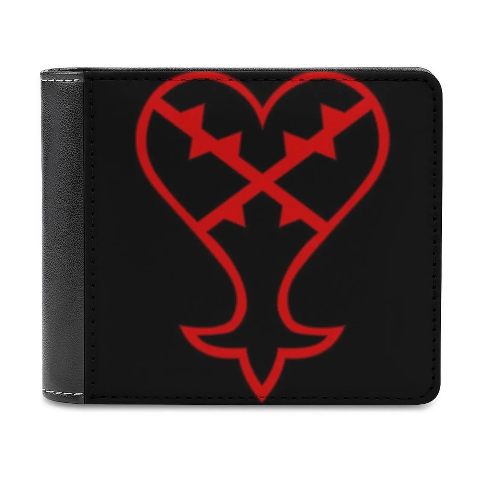 

Heartless Pattern Leather Men's Wallets Hot Selling New Men's Wallet Trend Card Pack Purse Heartless Kingdom Hearts Final