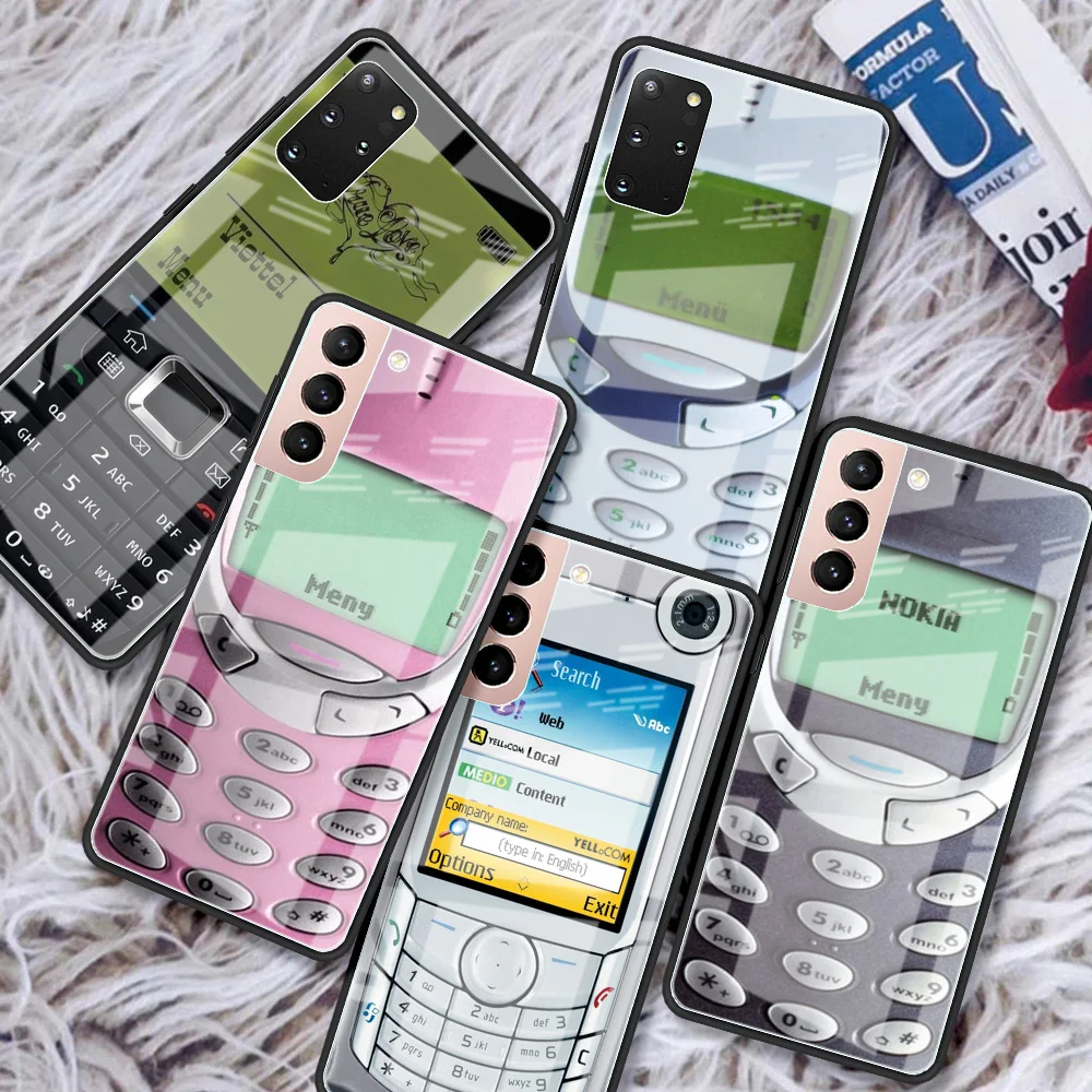 

Vintage Cassette Tape Retro Style Glass Case For Samsung Galaxy S22 S20 FE S21 5G S10 S9 Plus Note 10 20 Lite Phone Cover