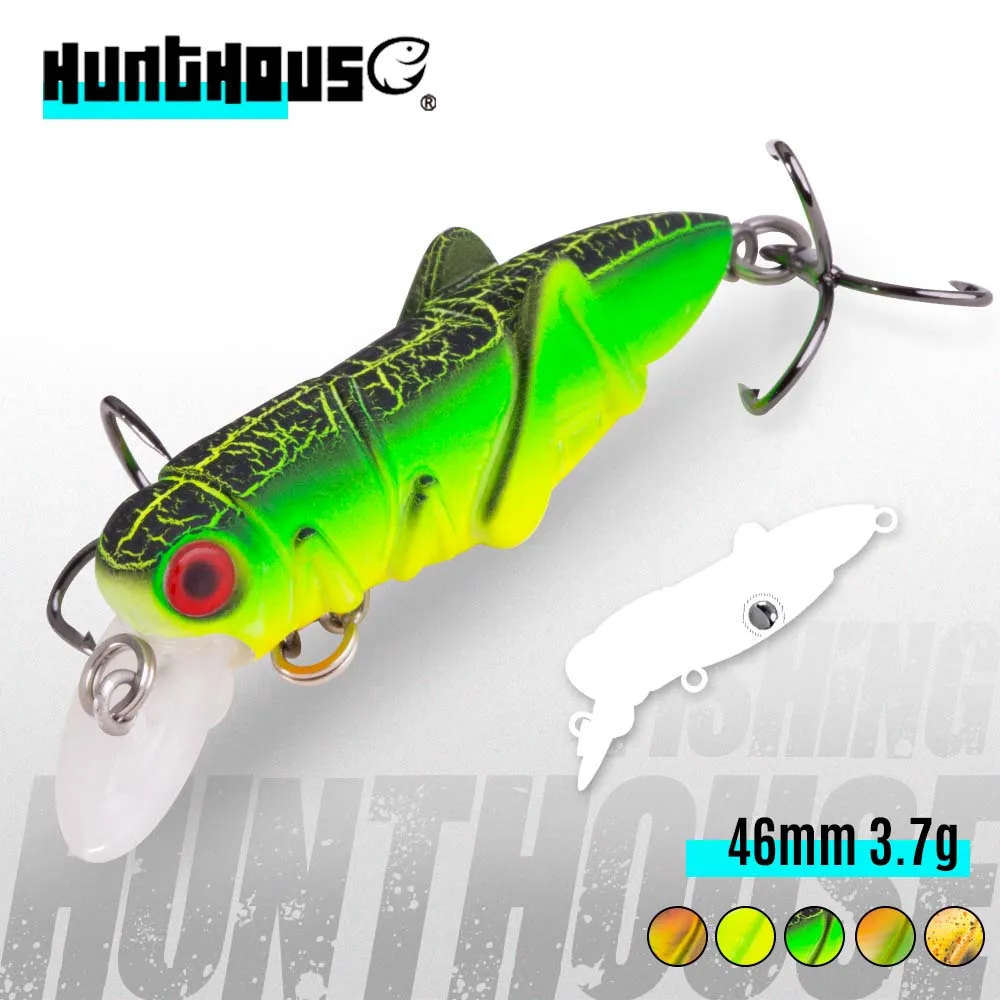 

Hunthouse Mini Insect Minnow Fishing Lure Hard Bait Slow Sinking Carp Trout Freshwater 46mm 3.7g Artificial For Pike Fish Tackle