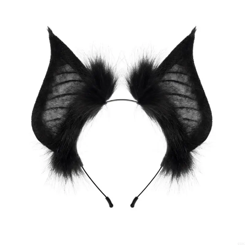 Q39C Cosplay Bat Headds Animal Ear для карнавалов вечеринка ручной работы Dark Costume Devil