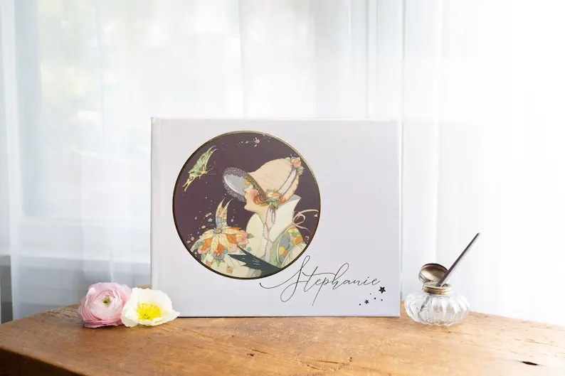 

Золотая Гостевая книга для невесты, Свадебный фотоальбом с румянами, винтажная Свадебная Гостевая книга, гостевая книга с бабочкой