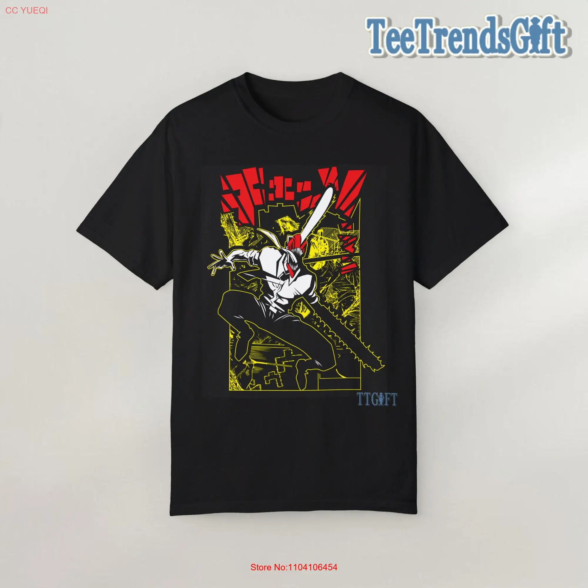 Футболка с длинным или коротким рукавом для бензопилы Denji x Rage Edition