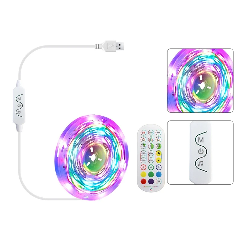 

LED Strip Light USB 5V Music Sound Control Led Symphony Bluetooth APP Marquee Light With Remote Control