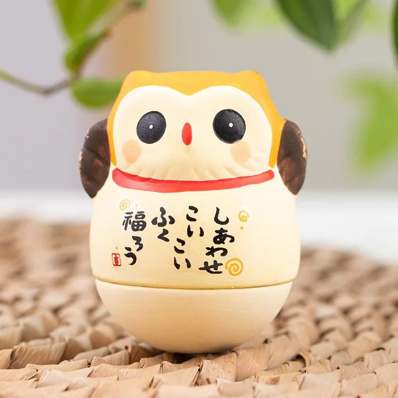 

Японские керамические поделки Daruma, мультяшный счастливый кот, украшение на удачу, пейзаж, аксессуары для домашнего декора, подарки, украшение для гостиной