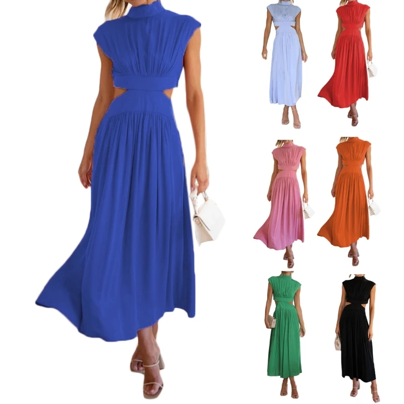 

Летнее свободное платье-сарафан для девочек, ажурное платье с поясом, свободная юбка с коротким рукавом