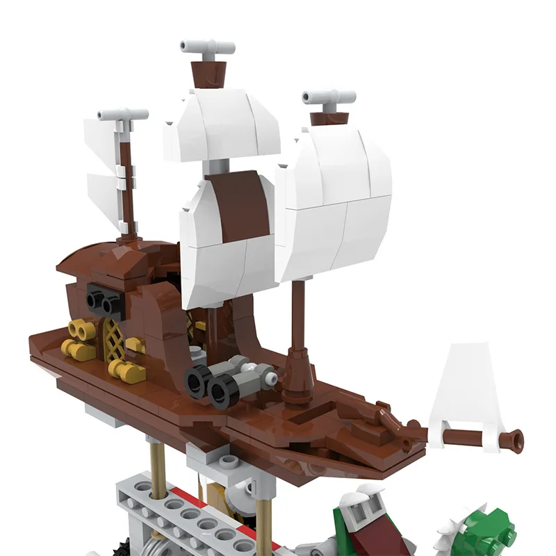 

MOC classic film series flying small spaceship building block creative design assembling model hand made tabletop decoration toy