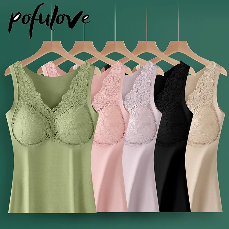 

Термобелье для женщин плюс флисовое нижнее белье кружевной жилет осень зима бесшовное двойное лицо для хранения волос теплое похудение