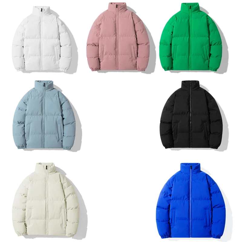 2023 Jacket Men Parkas Thicken Warm Coat Mens Stand Collar Solid Color Casual Parka Women Fashion New Streetwear 6XL