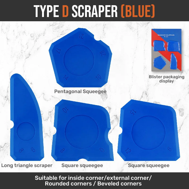 

Набор силиконовых шпателей для герметика 4 шт.