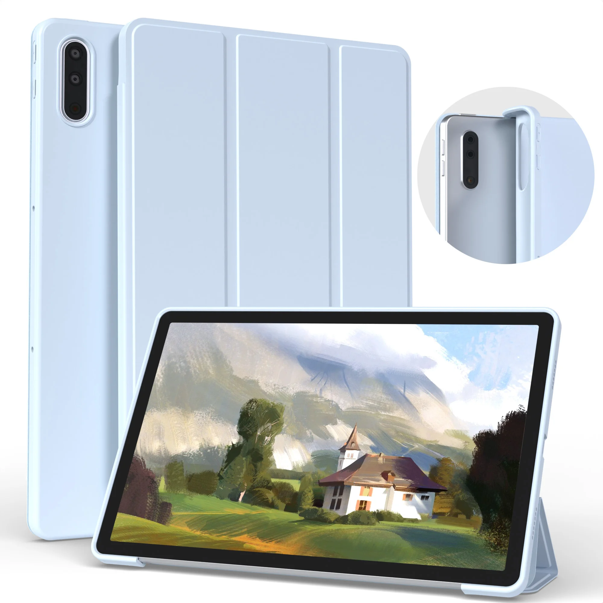 

Чехол для Lenovo Tab P11 Pro и Обложка для Lenovo Tab P11 PLUS, Магнитная подставка J616 тройного сложения для планшета, чехол для планшета P11 Pro J706F 11,2