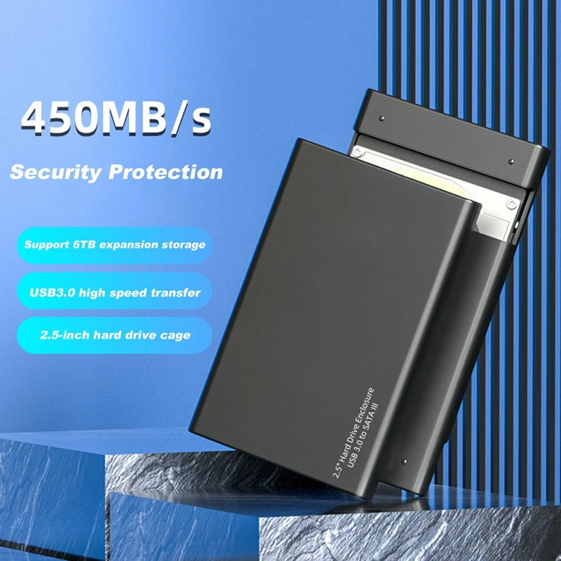 

2,5 дюймовый корпус SATA SSD, HDD USB3.0 Чехол для мобильного жесткого диска, портативный чехол для ноутбука