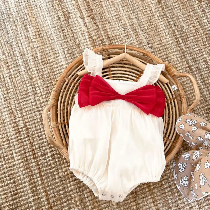 

Baywell Baby Girl Clothes Summer Fashion Bow Mesh Jumpsuit Infant Girls Bodysuit Cloud Yarn Birthday Party One Piece Clothing