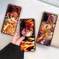 japan anime demon slayer phone case soft for samsung galaxy note20 ultra 7 8 9 10 plus lite m21 m31s m30s m51 cover
