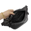 Fashion Men's and Women's Genuine Leather Black Waist Bag First Layer Cowhide Crossbody Shoulder Bag Large Capacity Wholesale 4
