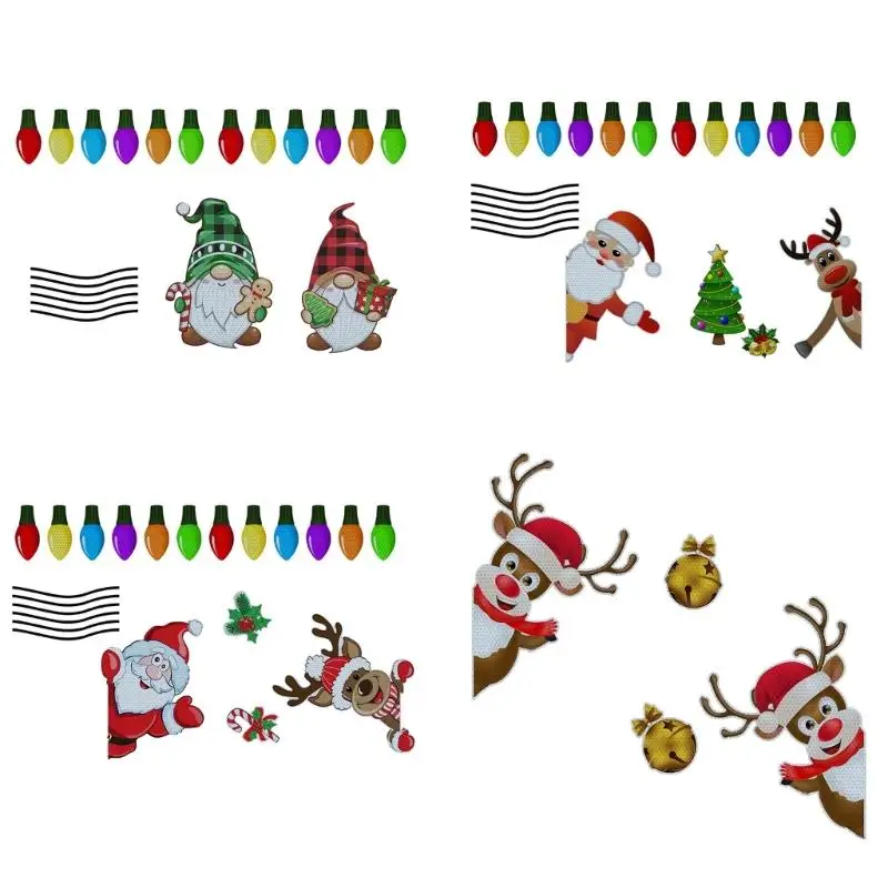 

Christmas Car Magnetic Decoration Santa Reindeer Magnet Accessories Set