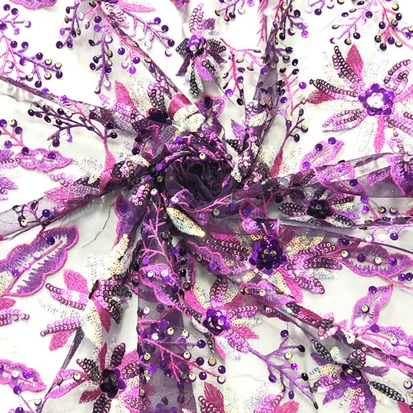 

XB62822 Africa Fabric Hot Sale High Quality 2022 Sequins Net Lace with Embroidery Rich Senegalese For Wedding Or Party Dress