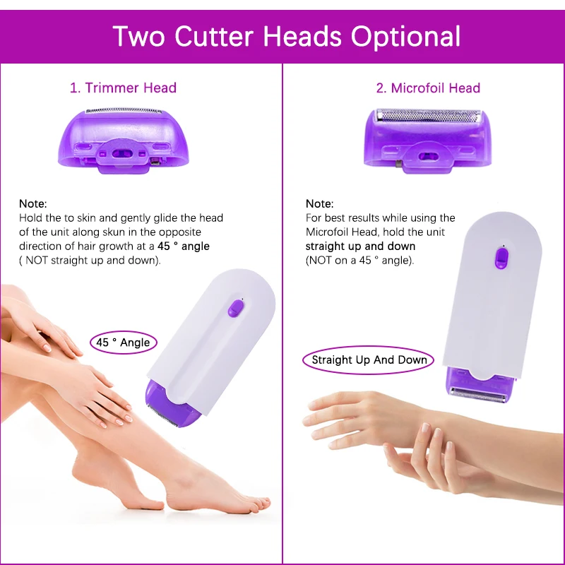 Professional Painless Hair Removal Kit Laser Touch Epilator USB Rechargeable Women Body Face Leg Bikini Hand Shaver Hair Remover