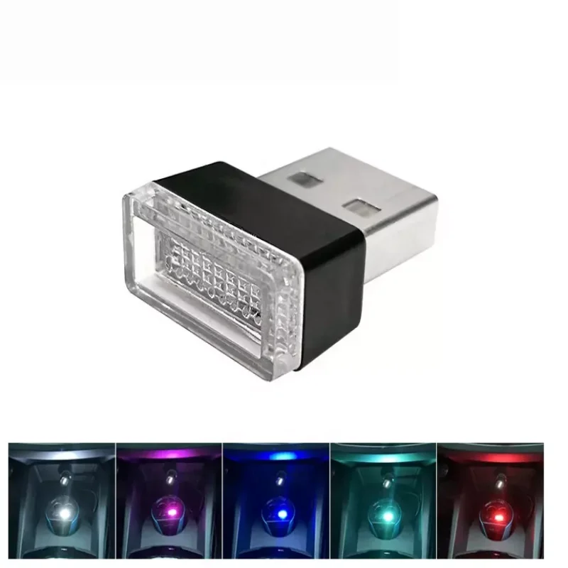 

Светодиодный индикатор Mini Usb, лампа, фонасветильник для освещения интерьера автомобиля
